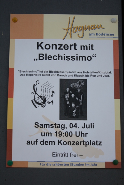 Foto Blechissimo - Konzertplakat Hagnau